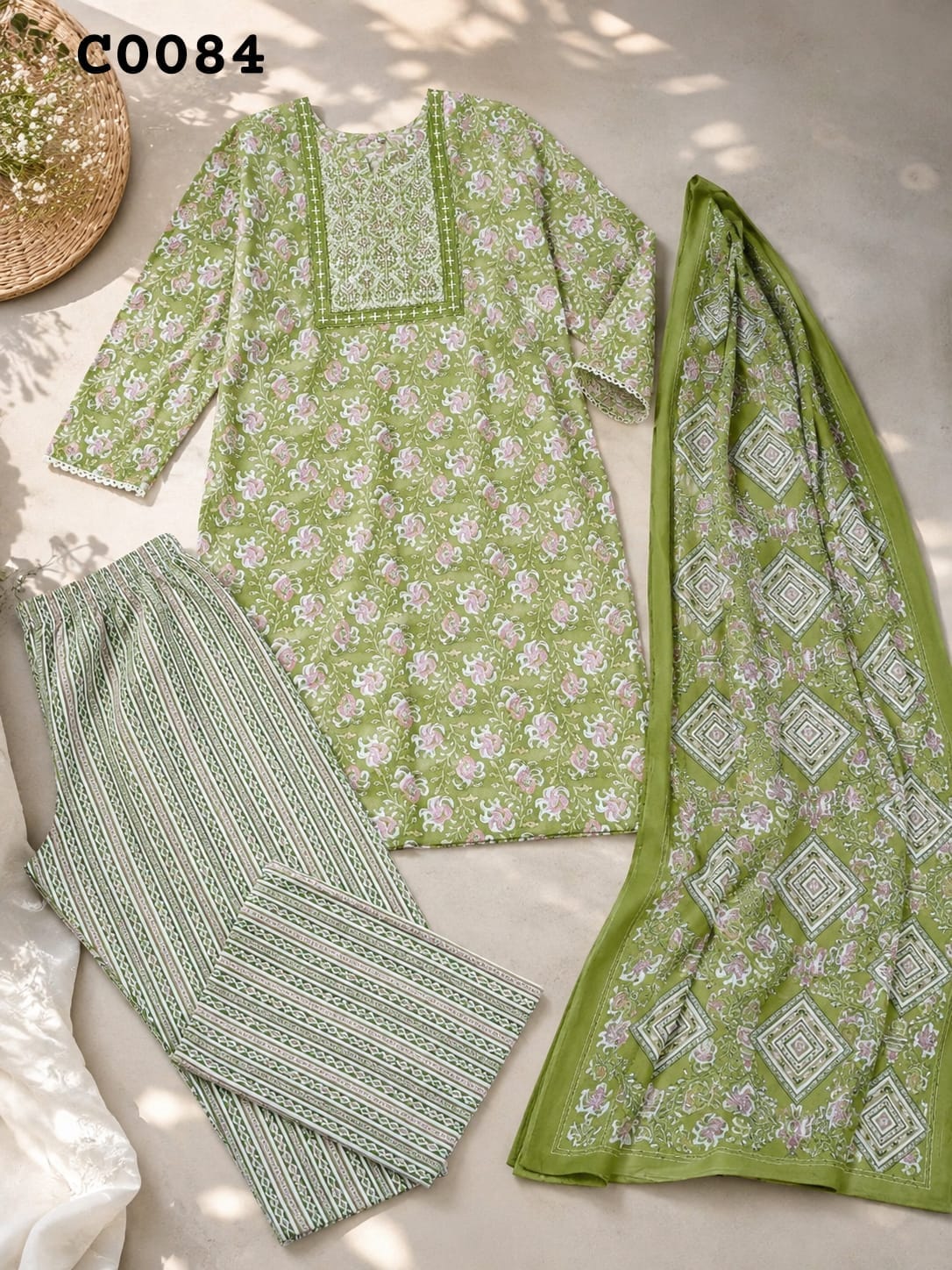 Semi cotton salwar suit C0084