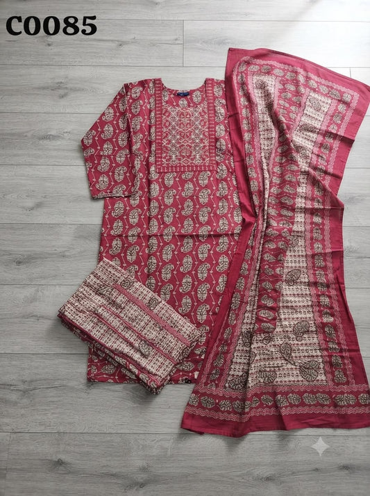 Semi cotton salwar suit C0085