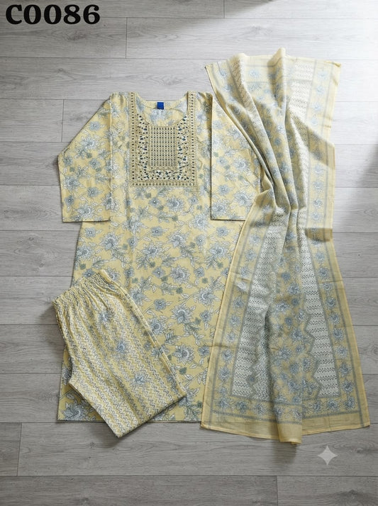 Semi cotton salwar suit C0086