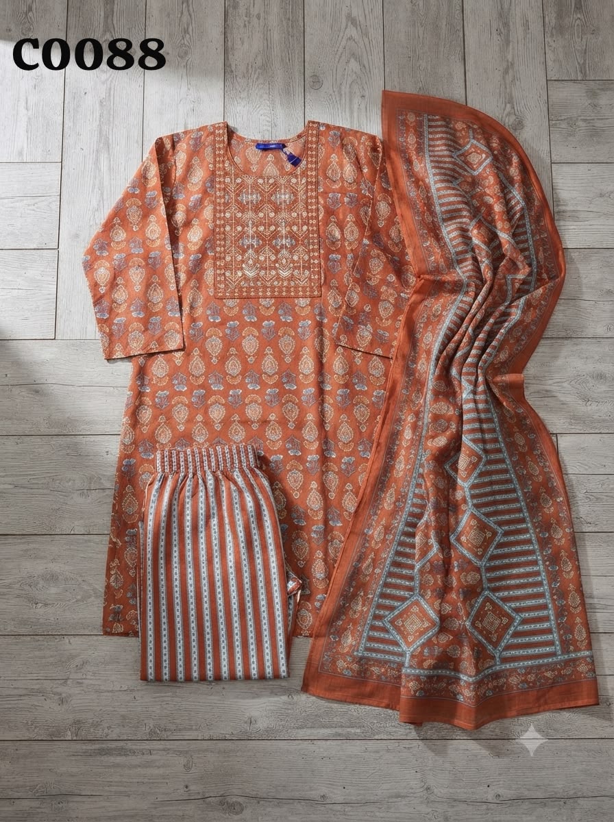 Semi cotton salwar suit C0088