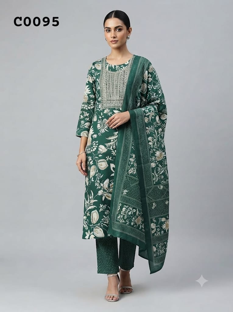 Semi cotton salwar suit C0095