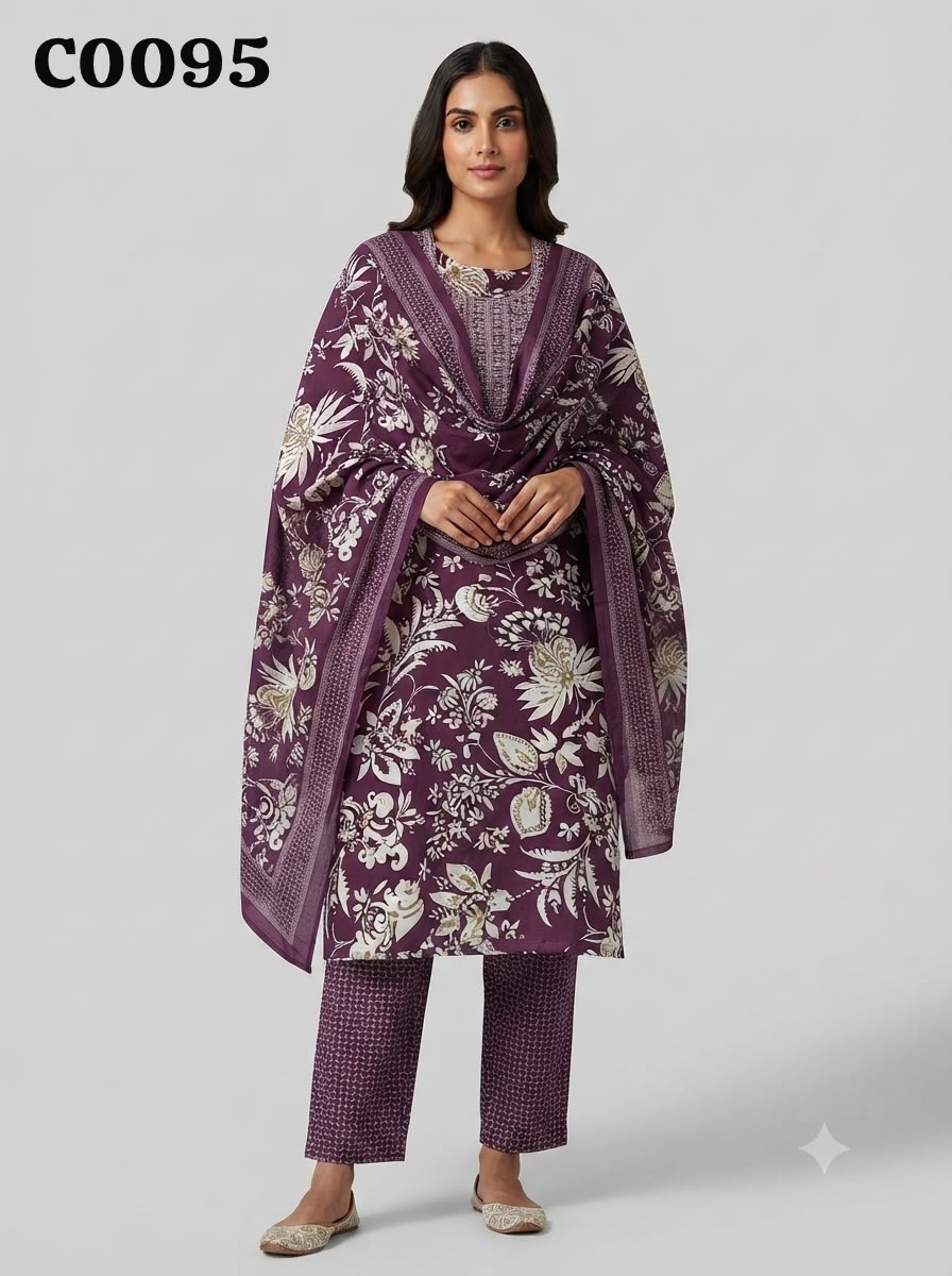 Semi cotton salwar suit C0095