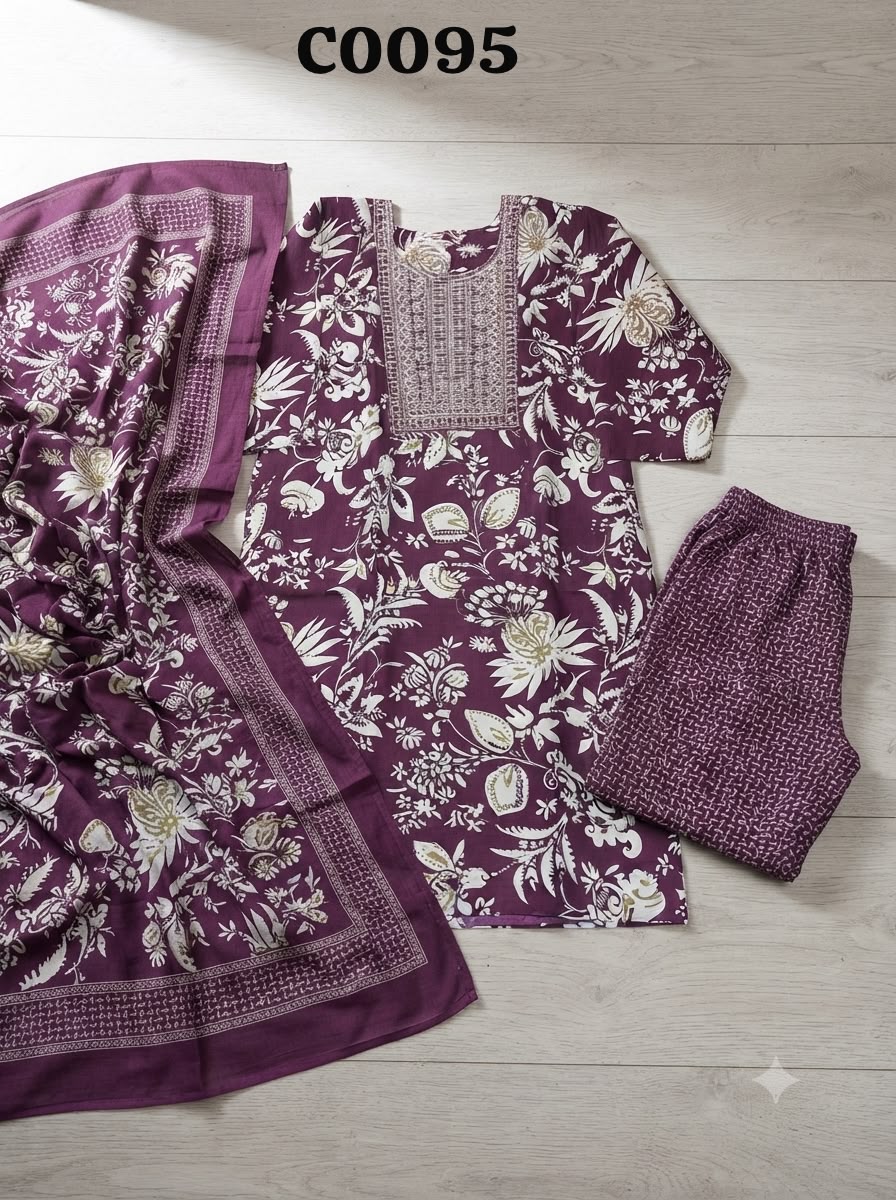Semi cotton salwar suit C0095