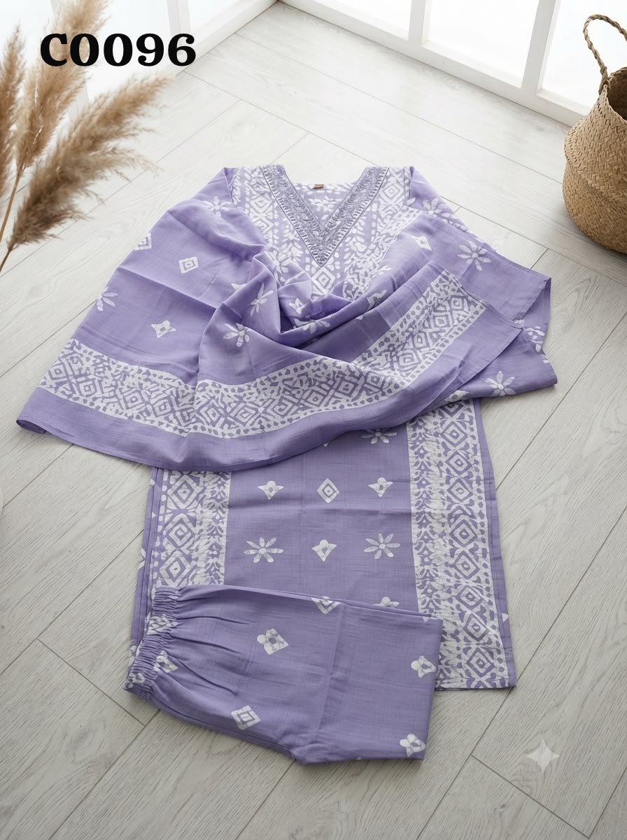 Semi cotton  salwar suit C0096