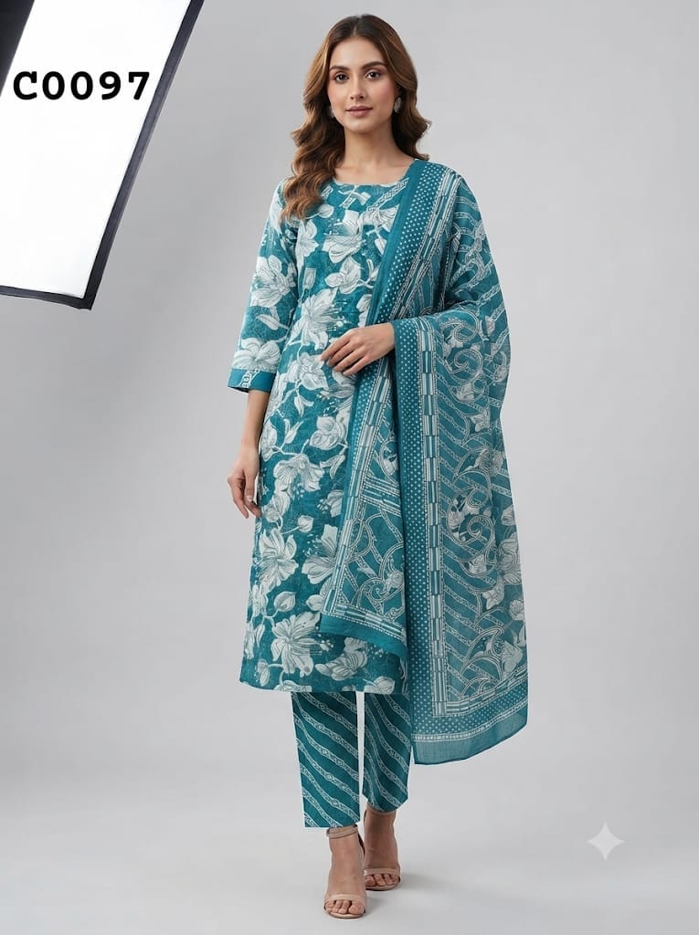 Semi cotton salwar suit C0097