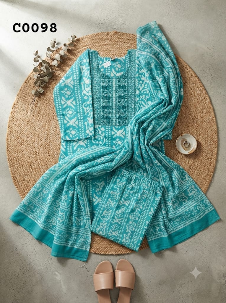 Semi cotton salwar suit C0098