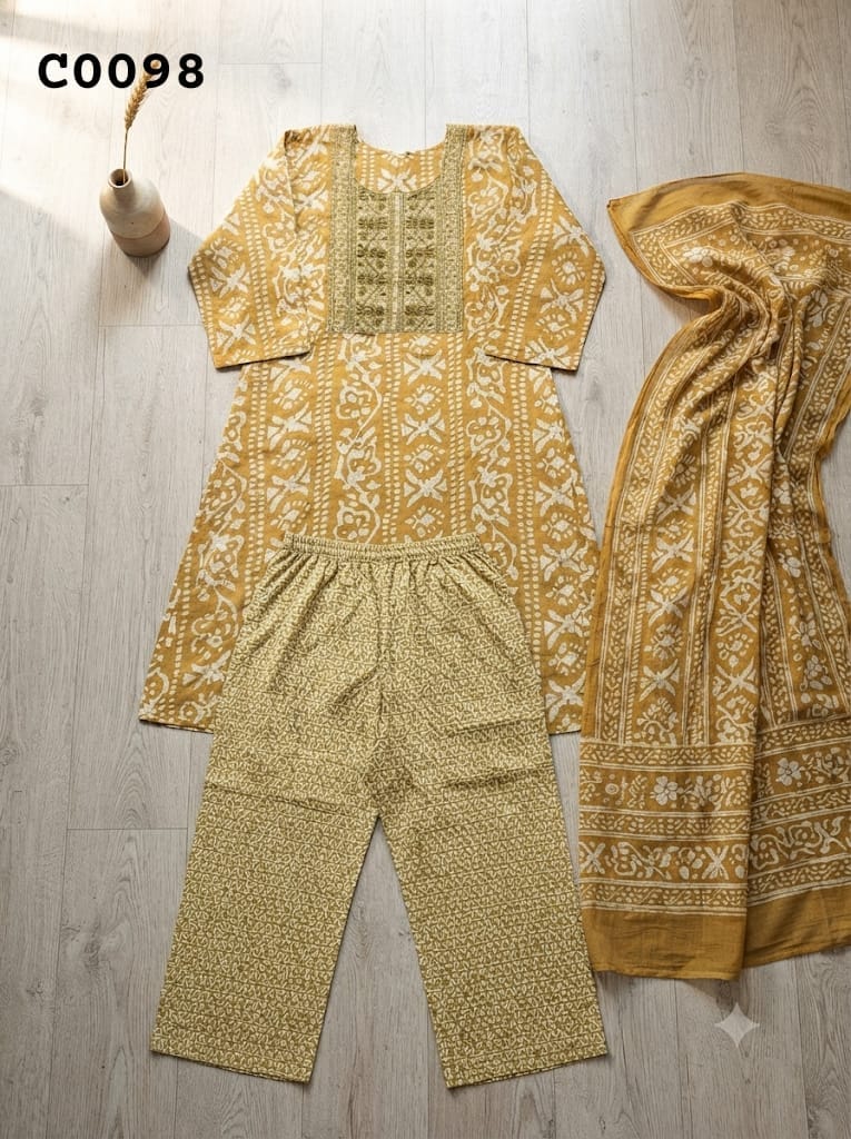 Semi cotton salwar suit C0098