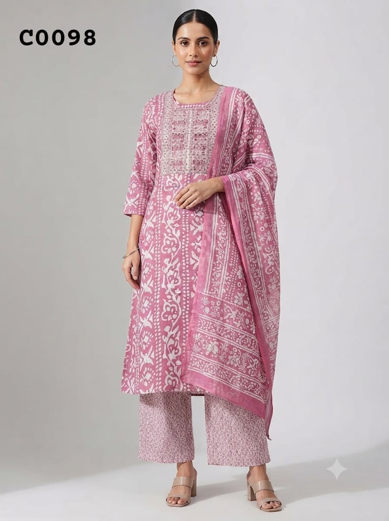 Semi cotton salwar suit C0098