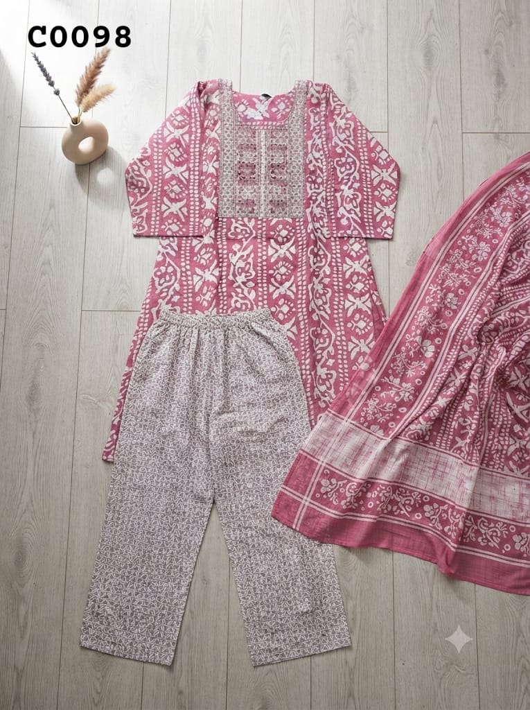 Semi cotton salwar suit C0098
