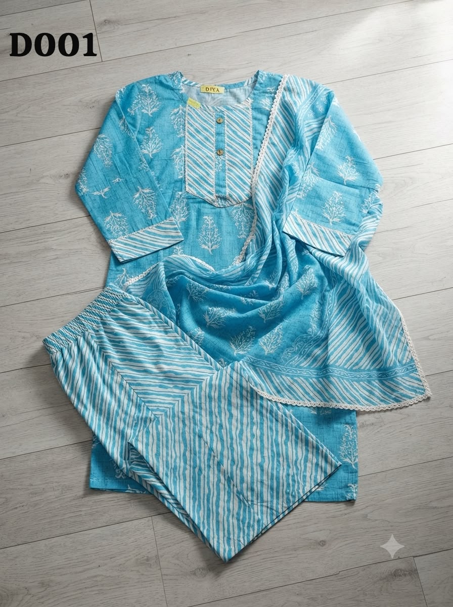 Semi cotton salwar suit D001