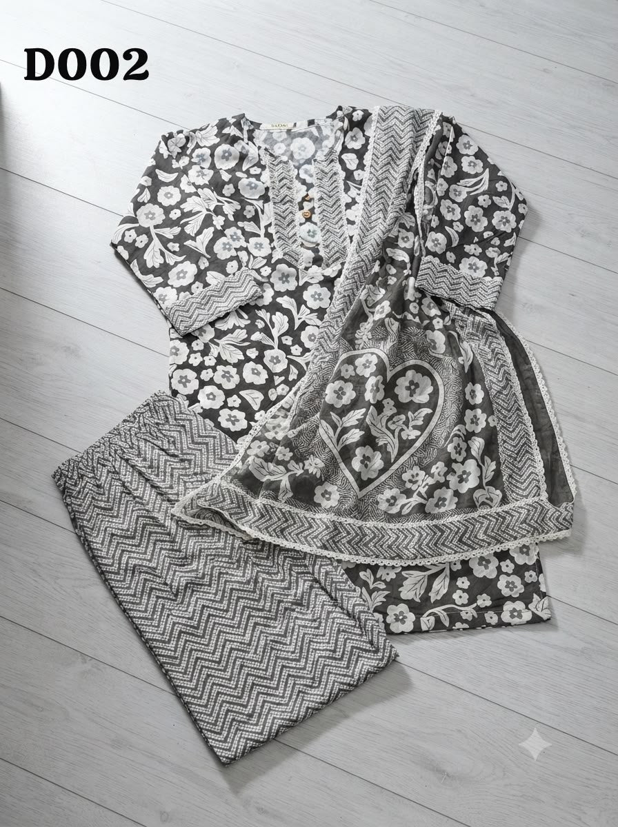 Semi cotton salwar suit D002